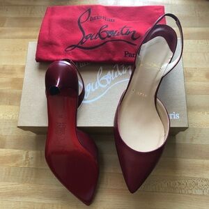 Christian Louboutin sling back Red Heels
